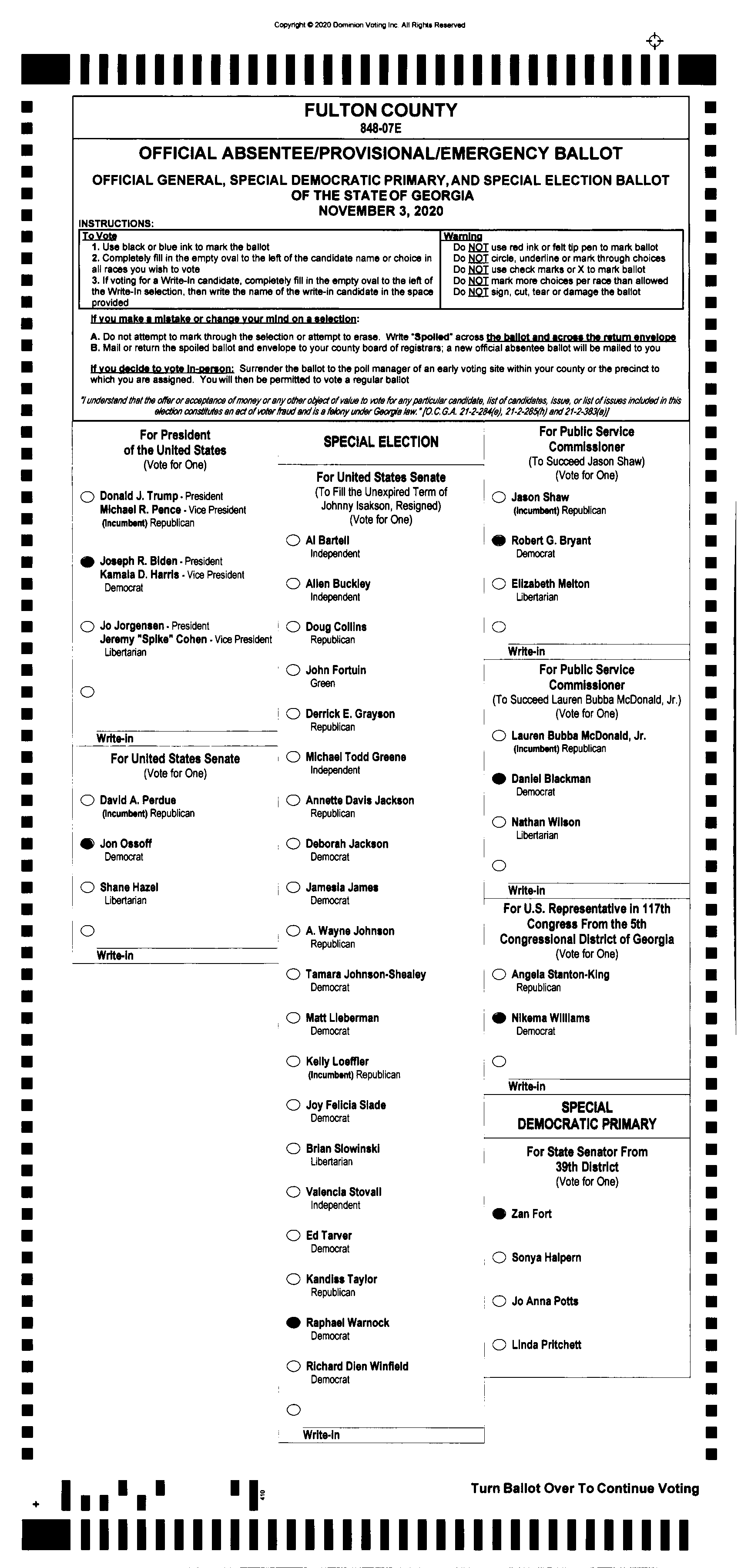 Doubled Ballot